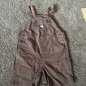 Janie and Jack Chocolate Brown Kids Overalls